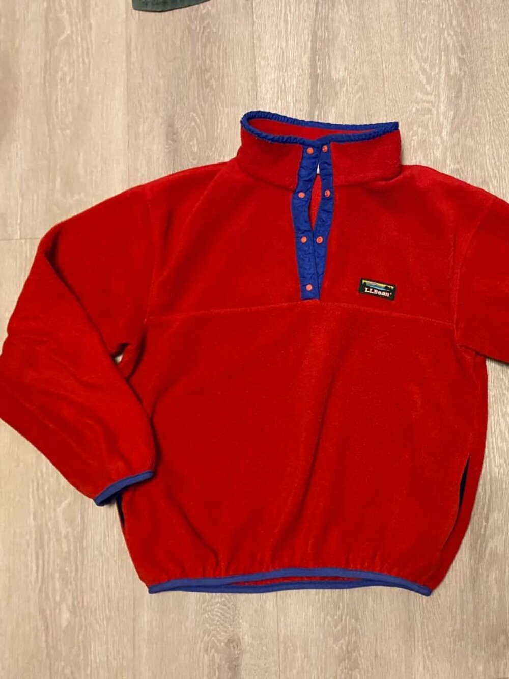 Vintage LL Bean Made in USA T-Snap fleece pullover Womens Medium